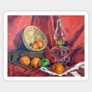 Still Life With Oil Lamp Sticker